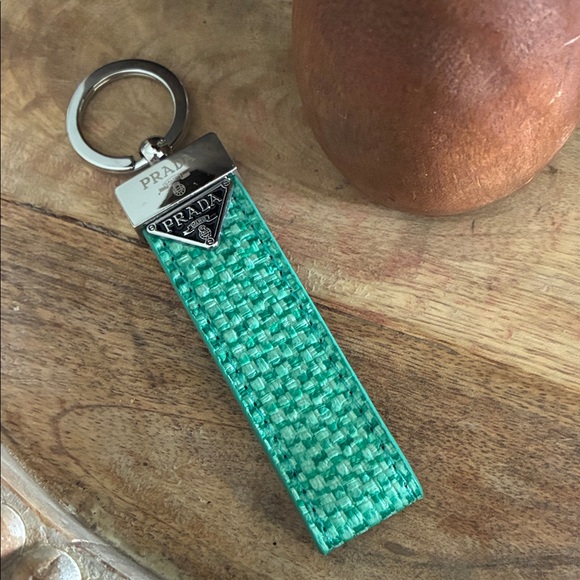 Prada Woven Green Key Holder - Picture 1 of 6